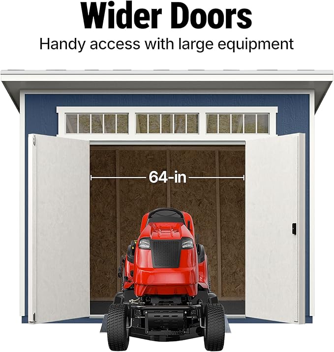 Handy Home Products Olympia 10x7.5 Wood Storage Shed with Floor Kit- Does not Include Paint or Roofing Shingles
