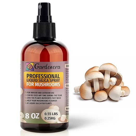 𝐒𝐔𝐏𝐄𝐑𝐈𝐎𝐑 Liquid Silica Boost Fertilizer and Supplement Spray for Mushrooms Plants – Pre-Mixed, Ready-to-Use Liquid Silicon Plant Superfood Mist for Indoor & Outdoor Plants – 8oz