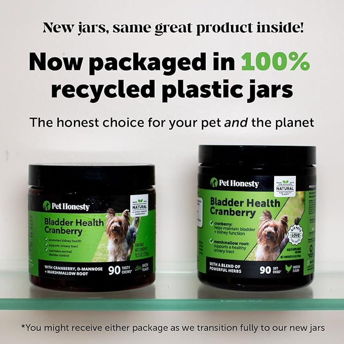 Cranberry Bladder Health for Dogs – Contains Active Ingredients - Cranberry & D-Mannose to Help Support Dog Urinary Tract Health, Dog Bladder Support, & Kidney Support for Dogs (Bacon)
