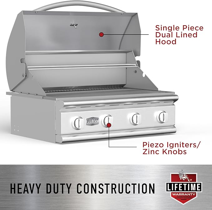 Bull Lonestar Select 30-Inch Built-In Grill (BG-87049), Natural Gas