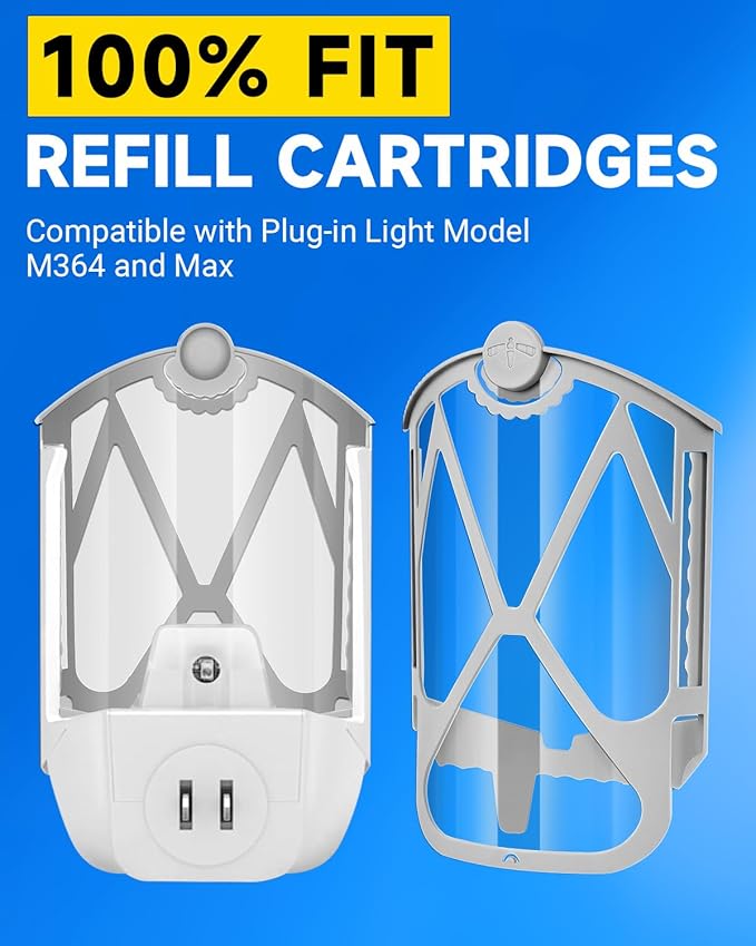 24 Packs Refill Cartridge, Refills Compatible with Plug-in Indoor Light M364A and Max, Easy to Use