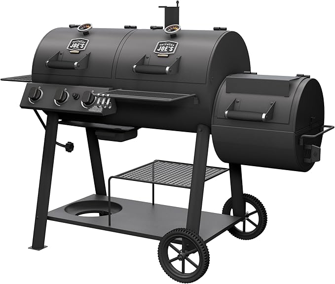 Oklahoma Joe's Canyon Combo Charcoal and Gas Smoker & Grill, Black - 24203004