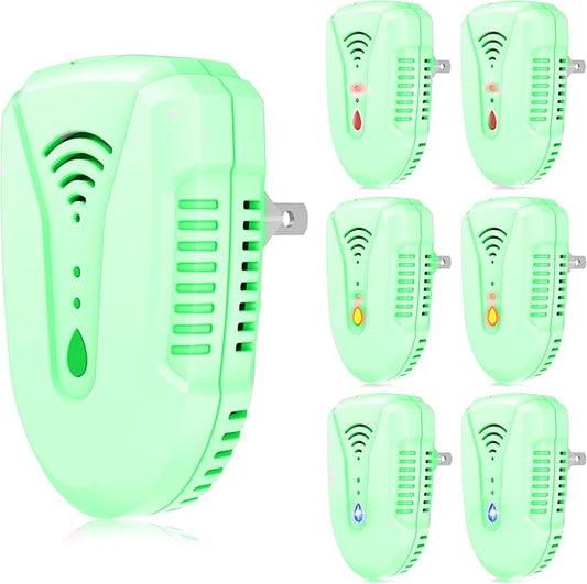 2025 Upgraded Version Ultrasonic Pest Repeller 6 Pack, Mouse Repellent Indoor Plug in, Insect Ultrasonic Repellent for Bugs Roach Insect Mice Spider Mouse Mosquito Ant, 3 Mode Switching (7 Pack)