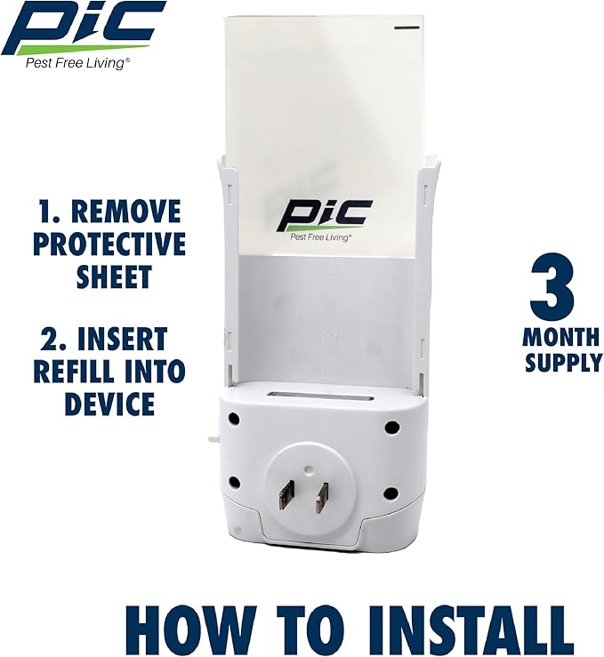 PIC Flying Insect Light Trap Refill, Attracts & Trap House Flies, Fruit Flies, and Gnats - (3 Refill Cartridges)