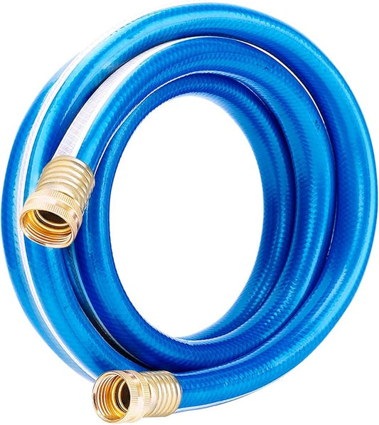 Short Lead-in Garden Hose 3/4 in. x 3 ft. -Heavy Duty Durable Flexible Lightweight Water Pipe for Commercial Use, Reel Cart & Equipment Connection -Kink Free, No Leaking, Female to Female Fittings