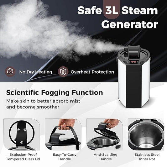 Giantex Portable Sauna, Full Body Steam Sauna w/ 3L Steam Box, Remote Control, Wood Foot Roller & Foldable Chair, Pop-Up Sauna Box for Single Person, Lightweight Personal Sauna Tent for Home (Coffee)