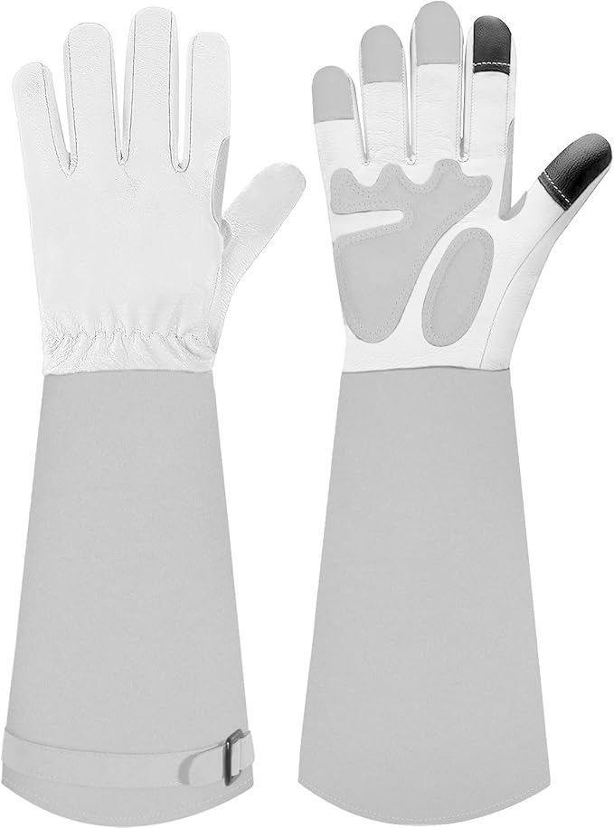 Long-Gardening-Gloves for Women/Men - Thorn Proof Rose Pruning Gloves Heavy Duty Gauntlet, Best Garden Gifts for Gardener-M