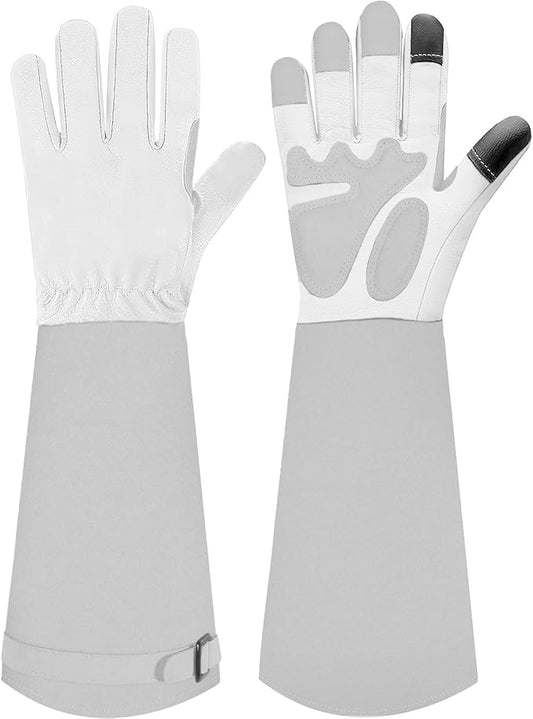 Long-Gardening-Gloves for Women/Men - Thorn Proof Rose Pruning Gloves Heavy Duty Gauntlet, Best Garden Gifts for Gardener-M