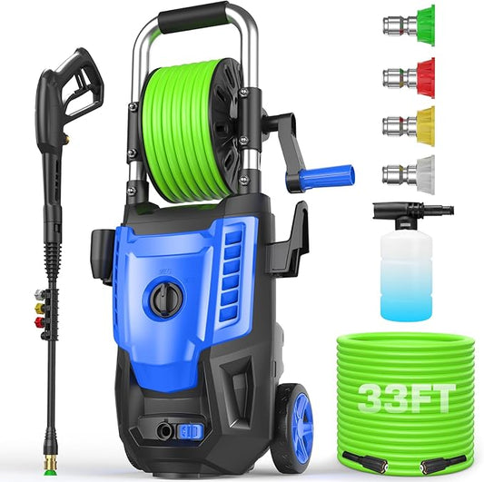 Professional Electric Pressure Washer 4800PSI, 4.0GPM Portable Power Washer with 4 QC Nozzles and Soap Bottle, Cleaner Machine for Cars/Home/Driveways/Patios/Decks/Fences