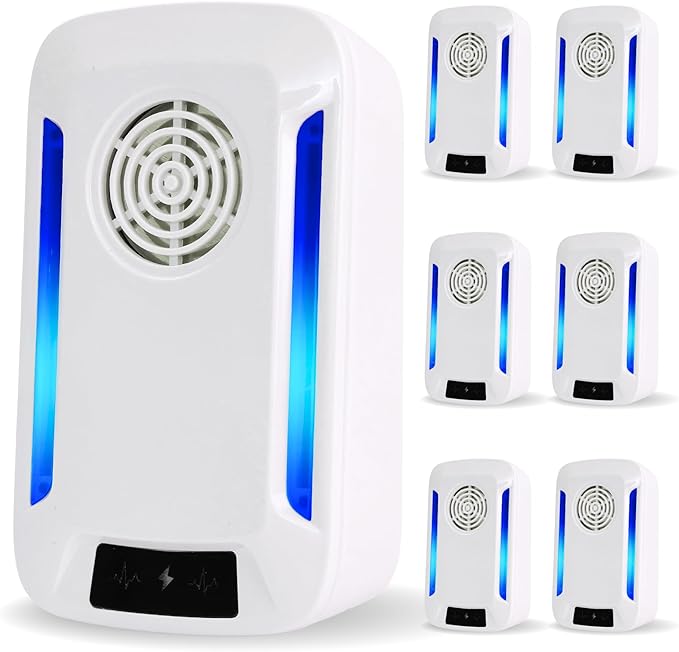 Ultrasonic Pest Repeller Indoor Plug in 6 Pack, Mouse Repellent Indoor, Mosquito Repellent, Pest Repeller Device for Roach, Rodent, Mouse, Bugs, Mosquito, Fleas, Spider, Ants
