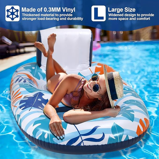 OOOPSIUN Inflatable Pool Floats Lounger Adult - Water Swimming Pool Float Lounge Raft for Pool Party Supplies/Beach/Lake/Tanning Floats