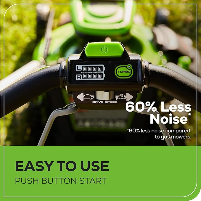 Greenworks 60V 21" Self-Propelled Cordless Lawn Mower, Brushless Motor, LED Lights, Includes 2X 4.0Ah Batteries & Rapid Dual-Port Charger(75+ Tool Compatibility, 45Min Runtime)