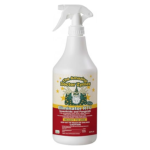 Eliminator RTU Concentrate – Organic Enzyme Insecticide & Miticide – Safe Pest Control for Gardens, Crops, Homes & Pets – Natural Bug Spray for Aphids, Mites, Whiteflies, Flies, Mildew & Fungus