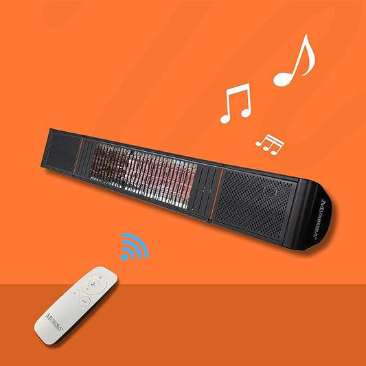 Sunwave 2000-Watt Vibes Electric Infrared Outdoor/Indoor Patio Heater with Wireless Remote and Bluetooth Speakers by Muskoka Lifestyle Products USA
