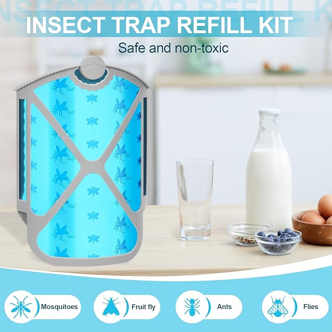 Insect Trap Refill Kit & 6 Cartridges, Compatible with ZEVOM364A (6Pcs)