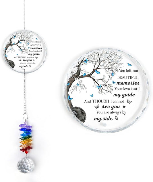 GIFTELIX Christmas Ornaments Butterfly Suncatcher - Sympathy Gift for Loss of Loved One - Memorial Suncatcher - Remembrance Gift for Loss - Grief Gifts for Women