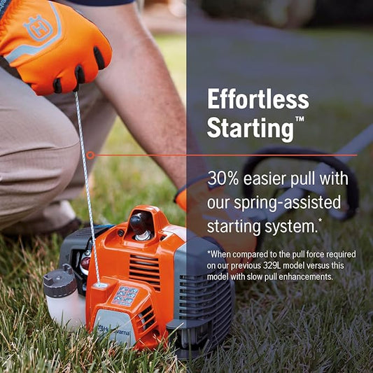Husqvarna 330LK Gas String Trimmer, 28-cc 2-Cycle, 20-Inch Straight Shaft Gas Weed Eater with Rapid Replace Trimmer Head for Seamless String Reloading, 970545002