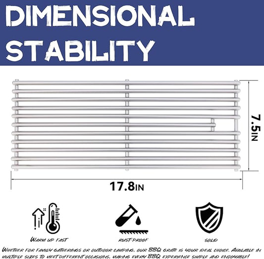 4 Pack 18" x 7-3/8" Heavy Duty 304 Stainless Steel Triangle Solid Rod BBQ Grill Grates Replacement Parts for Blaze Grill 3, 4, 5 Burner Grill Models,5 Models Blaze(BLZ-3,4,4LTE,5,3LTE)