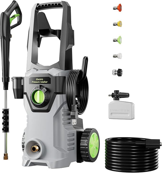Pressure Washer, Power Washer with Foam Cannon High Pressure Washer for Cars, Fences, Patios, Decks, Patios and Driveway Powerwasher
