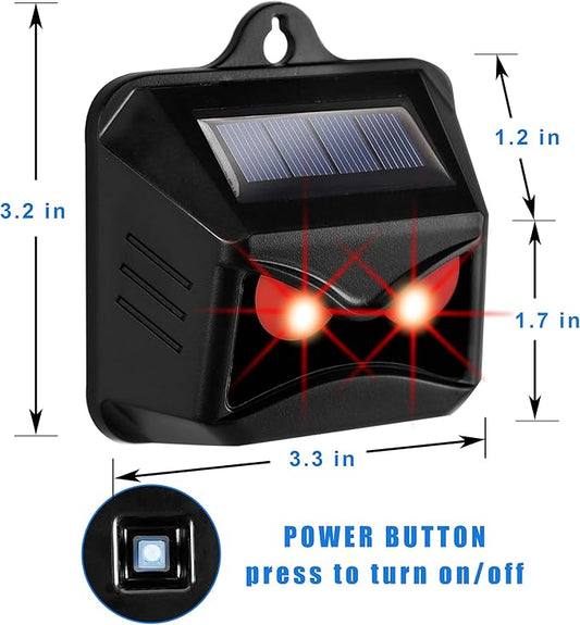 6 Pack Solar Animal Repellent, Predator Eyes Animal Deterrent Sentinels with Red LED Blinking Lights Drive Away Raccoon, Deer, Skunk, Cat, Coyote from Yard Farm and Chicken Coops