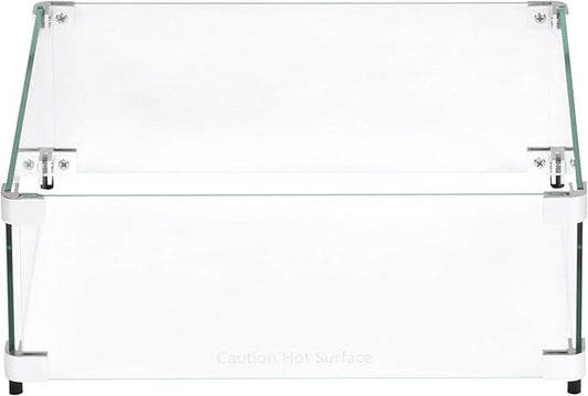 Celestial 17.5" x 17.5" x 6" Wind Guard, fits Celestial 12” Square Fire Pit Burner Pans for Gas Fire Pits