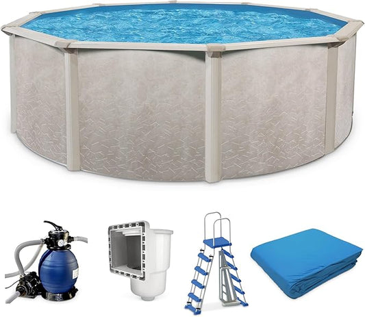 Aquarian Steel-Frame Above-Ground Pool Kit w/ Sand Filter & Pump, Phoenix, 15'