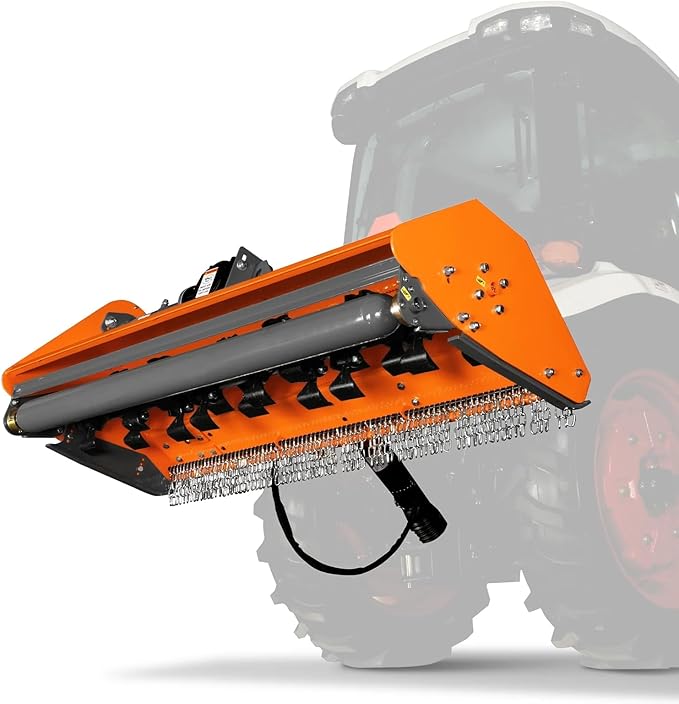 68'' Working Width 3 Point PTO Flail Mower with 8inch Left/Right Hydraulic Side Shift,for 30-60hp CAT 1 Tractor, NAM68H
