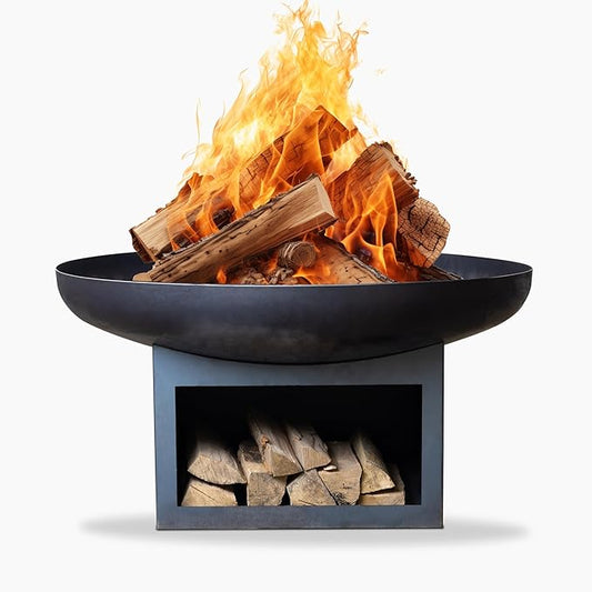 Fire Pit Bighorn 39" Outdoor Fire Bowl, Steel Firepit for Patio, Backyard & Garden (39" Bighorn)