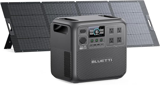 BLUETTI Elite 200 V2 Solar Generator with 350W Solar Panel Included (Ships Separately), 2073.6Wh Portable Power Station w/ 4 2600W AC Outlets, 17-Year Lifespan, LFP Power for Camping, Off-grid