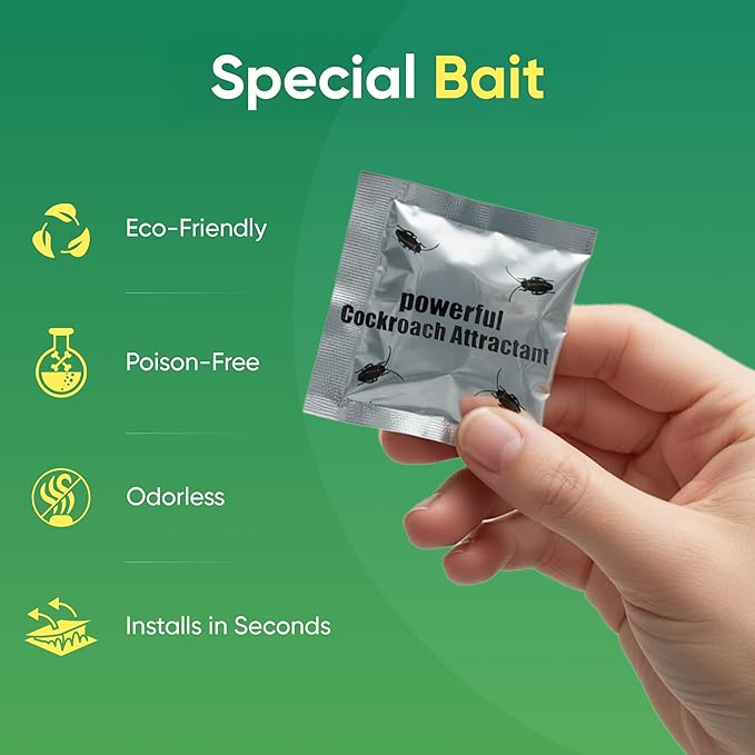 Roach Trap Indoor - 12 Pack | Effective German Roach Killer for Home Infestation - Child and Pet Safe Cockroach Traps Easy-to-Use Glue Traps for Roaches – UCatch