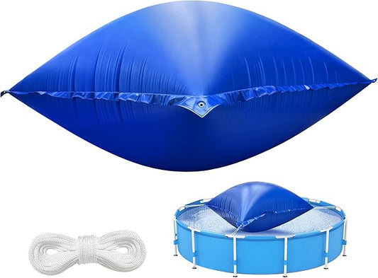 Sfcddtlg 7.8 x 6.3 Ft Large Pool Pillows for Above Ground Pools- Rectangle Winter Pool Cover Air Pillow- Inflatable Swimming Pool Closing Winter Pillow with Ropes for Support Pool Covers