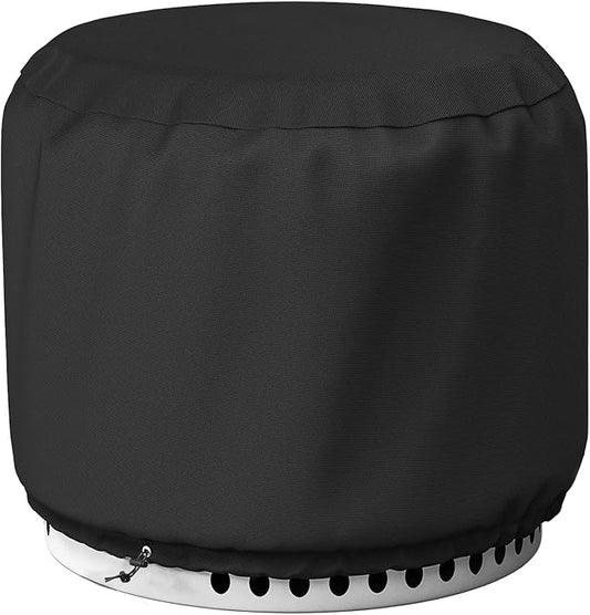 SHINESTAR Fire Pit Cover for Solo Stove Bonfire, Fire Bowl Cover for 16-18 Inches Fire Pits, Waterproof & Windproof, 18 Dia x 14 H, Black