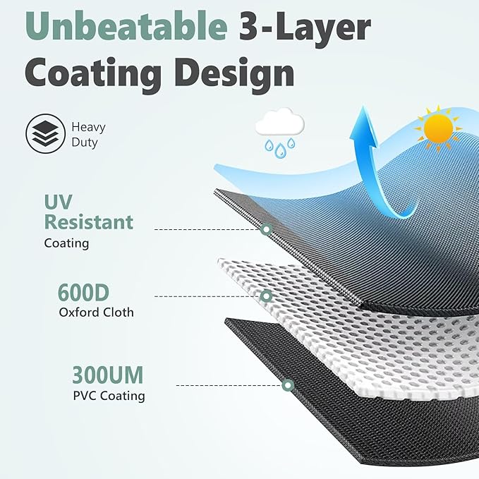 HomWanna Grill Cover 40 Inch - Small Gas BBQ Cover for Outdoor Grill - 600D Outside Barbecue Covers Waterproof Heavy Duty for Weber, Dyna-glo, Char-Broil, Nexgrill, Brinkmann, Monument and More