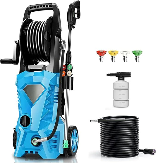 Imdot 5000PSI Eectric Pressure Washer 2025 2.8GPM High Power Washer with 4 Pressure Nozzle and Soap Bottle for Home, Car Washing, Fence Cleaning, Patio (Navy Blue)