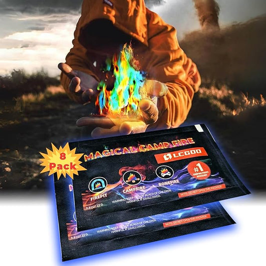 Fire Color Changing Packets Fire Pit - Last Longer Magical Color Flames for Campfires, Bonfire, Fire Pit & Outdoor Fireplaces - Camping Essentials Accessories Christmas Decorations Gift for Kids
