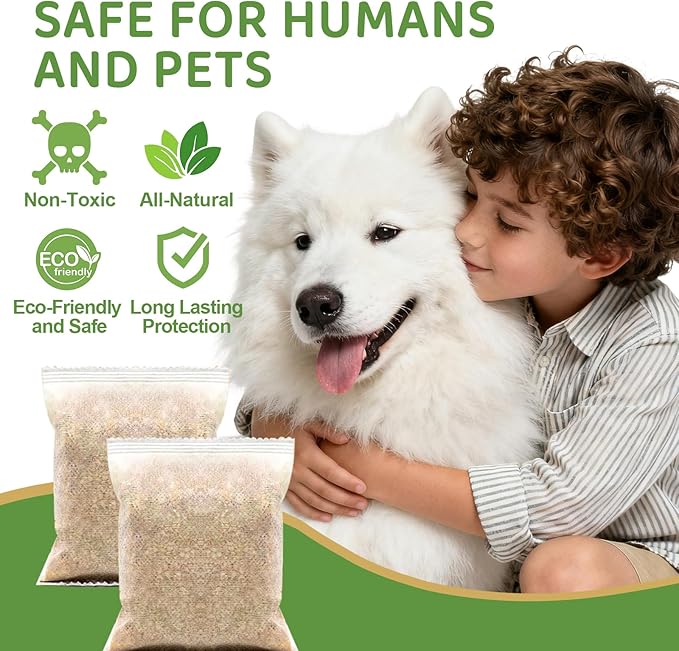 Mouse Repellent Pouches (12 Pack) - Powerful Mice Repellent Indoor & Outdoor, Long-Lasting Rodent Repellent with Natural Peppermint Oil - Safe for Pets & Family, for Use in Garage, Car, Garden