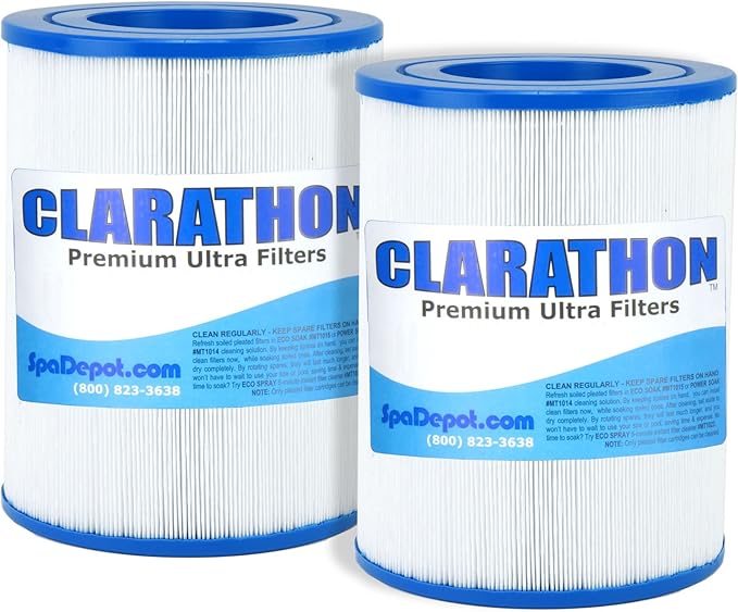 Clarathon Replacement for AquaRest/Dream Maker Hot Tub Spa Filters (Round Cartridge) Aqua Rest (2) Pack
