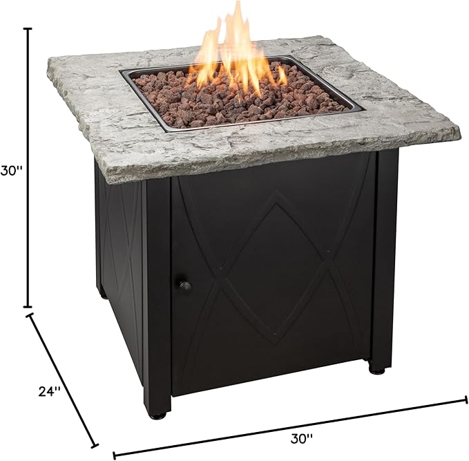 Endless Summer 30" Propane Gas Outdoor Fire Table, Brown