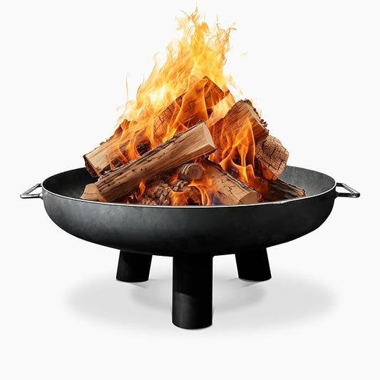 Fire Pit Yellowstone 31.5" Outdoor Fire Bowl, Steel Firepit for Patio, Backyard & Garden (31.5" Yellowstone)