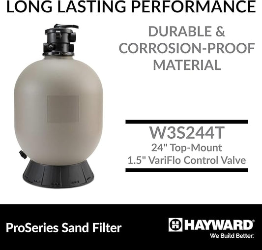 Hayward W3S244T2 Pool Sand Filter, 24 Inch, Tan