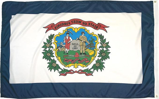 FlagSource West Virginia Nylon State Flag, Made in the USA, 5x8'