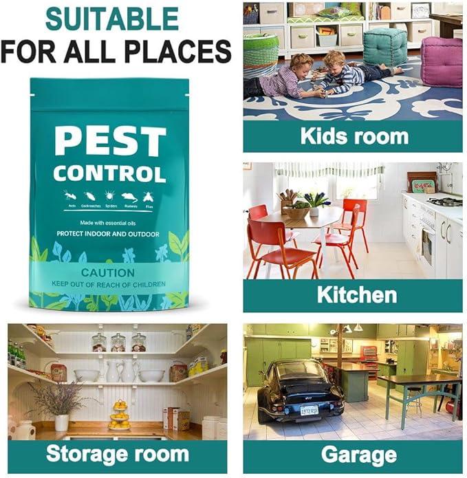Pest Control Pouches Repel Mice, Mouse, Rats, Ants, Roaches, Spiders, Moths & Other Pest, Indoor Mice Repellent, Mouse Repellant, Rat Repellent Safe for Kids & Pets -9 Pouches