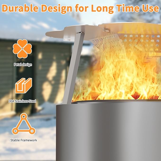 Solo Stove Yukon Heat Deflector 27" - Upgraded 304 Stainless Steel Portable Heat Diffuser with Detachable Legs & Handle, Capture and Redirect Warmth, Camping Accessory