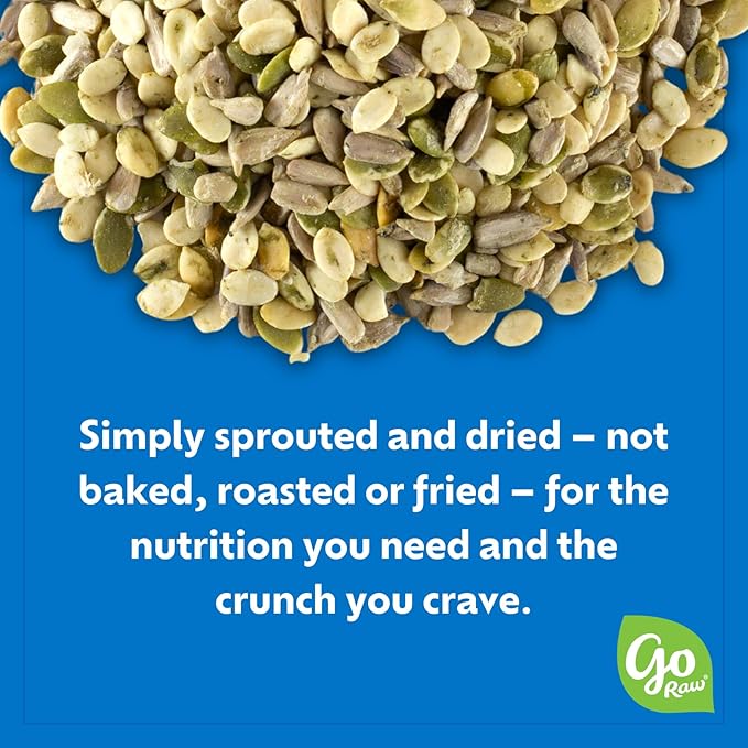 Go Raw Organic Sprouted Mixed Seeds, 13 oz, Unsalted, Keto, Kosher, Superfood