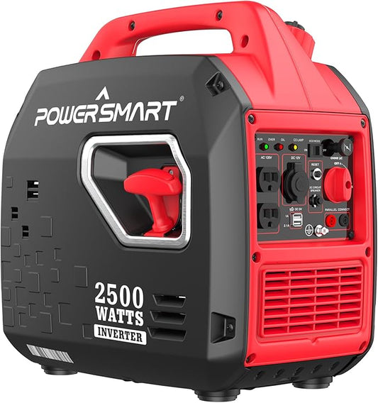 PowerSmart 2500-Watt Portable Gas Inverter Generator, Super Quiet, High Fuel-Efficient Generator, Lightweight, EPA Compliant 2025