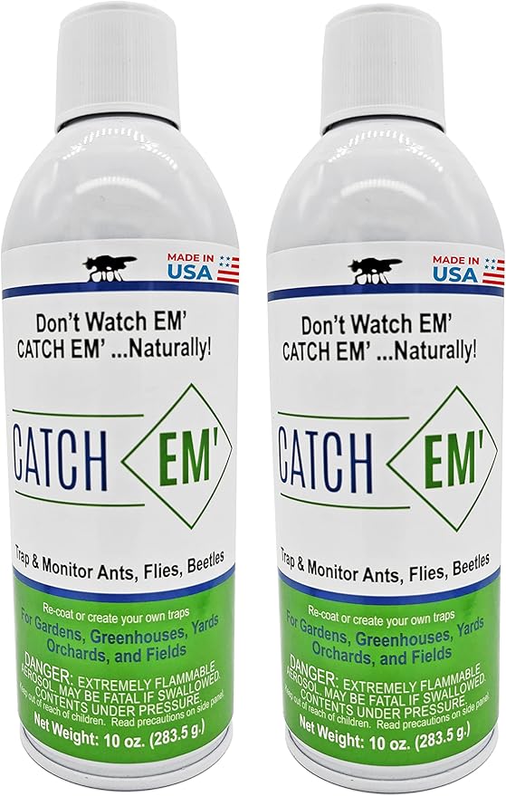 Bug Ball Catch EM' Sticky Insect Trap Coating Aerosol 10oz, 2 Pack