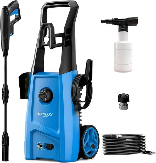 Pressure Washer, Washer with Adjustable Nozzle, Pressure Cleaning Machine with Foam Cannon for Cars, Fences, Driveways, Patios, Home Cleaning