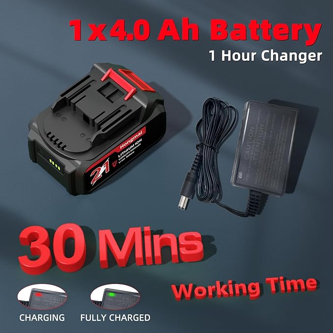 for Men Cordless Leaf Blower 4.0Ah: Lightweight Handheld Blower 21V Low-Voice for Yard Cleaning, Home Garden and Daily Maintenance
