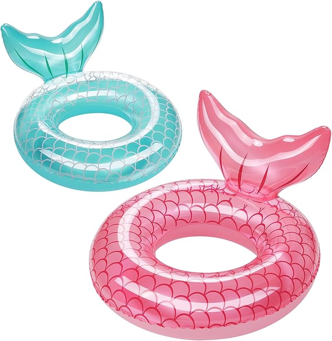HeySplash Pool Floats Kids, Inflatable Swimming Ring Swim Tube Floaties, Summer Water Fun Beach Party Swimming Pool Toys for Kids Children Water Activities
