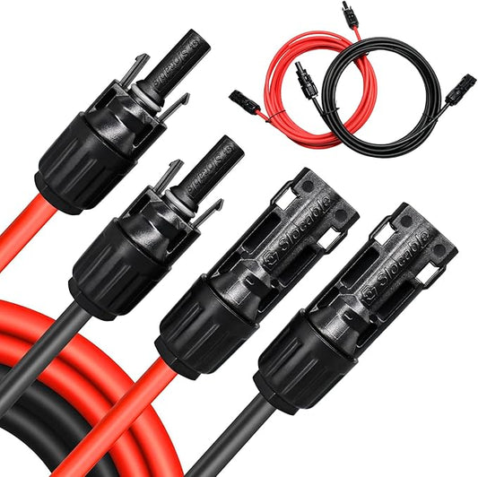 8AWG Solar Panel Extension Cable,1500V IP68 Solar Wire with PV Female and Male Connector, Great for RV, Home, Boat & Solar Panel Systems(20Ft)
